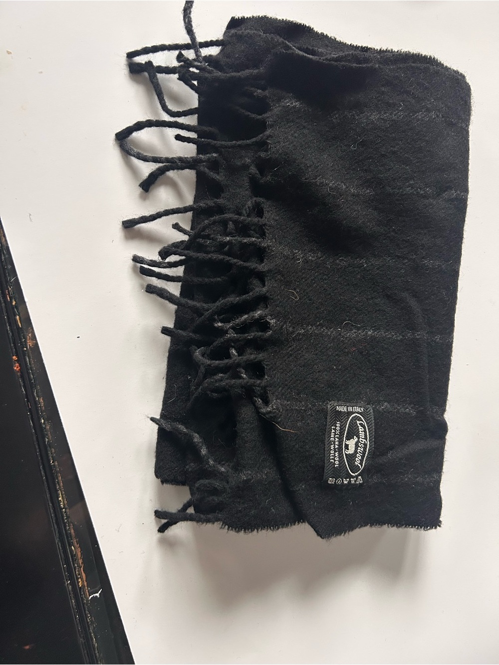 Black Fringe Scarf by - Classic Men’s Accessory